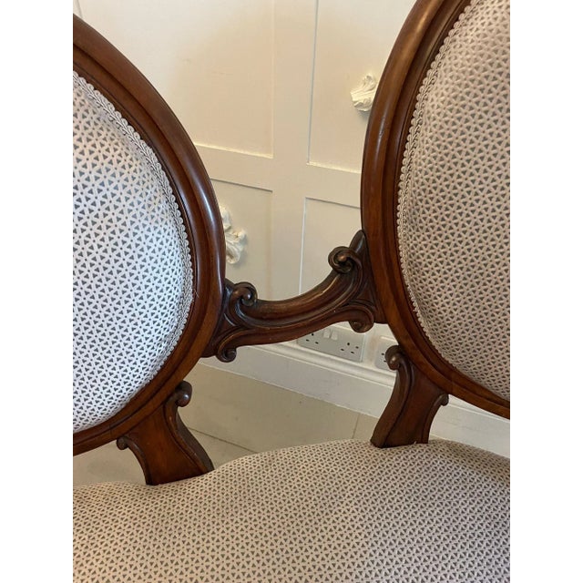 Victorian Cameo Back Carved Walnut Sofa, 1860s For Sale - Image 12 of 13