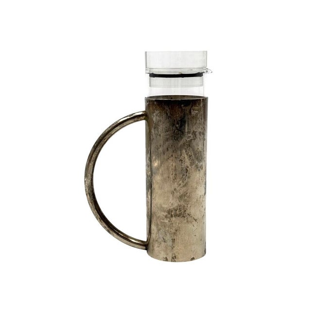 Modern Silver-Plated and Glass Mod. Oilvine Cruet from Lino Sabattini, Italy, 1970s For Sale - Image 11 of 13
