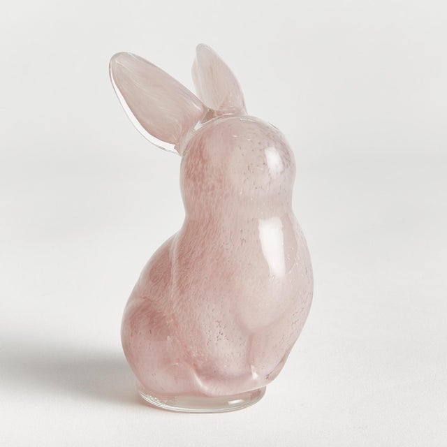 Our hand blown and molded glass bunny sculpture is simply adorable in Spring or even year round. The color is added to...