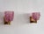 1990s Italian Art Deco Brass and Pink Rostrato Murano Glass Wall Sconces, 1990s, Set of 2 For Sale - Image 5 of 13