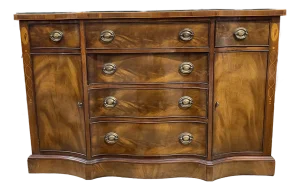 Mid 20th Century Drexel Mahogany Serpentine Sideboard From the Wallace Nutting Collection