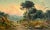 P. Roubin, Promenade sur un sentier de campagne au crépuscule, Oil on Canvas For Sale - Image 12 of 12