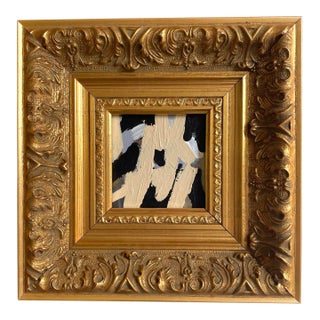 Contrasting Mini Painting With VIntage Frame by Jessalin Beutler For Sale