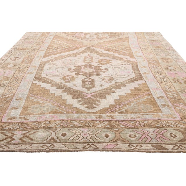 Mid 20th Century Vintage Turkish Oushak Rug, 05'03 X 15'05 For Sale - Image 4 of 10