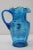Glass Victorian Blue Glass Pitcher W/ 5 Tumblers For Sale - Image 7 of 10