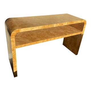 Worlds Away Burlwood Console Table For Sale