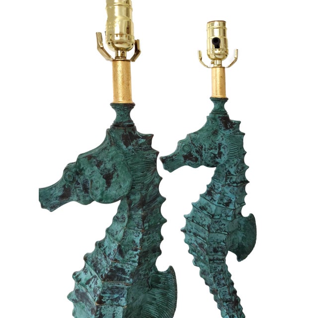 Lamp Pair Seahorses For Sale - Image 9 of 15