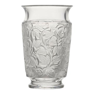Lalique Deauville Crystal Vase For Sale