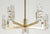 Brass Italian Glass Pendant With Kalmar Textured Glass Shades For Sale - Image 8 of 10