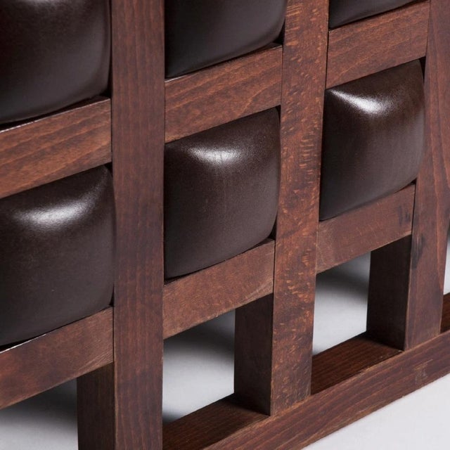 Wood Hotel Praha Armchair in Leather by Zbyněk Hřivnáč For Sale - Image 7 of 10