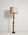 1960s 1960-1969 France Rich Walnut Brown Carved Walnut Floor Lamp For Sale - Image 5 of 11