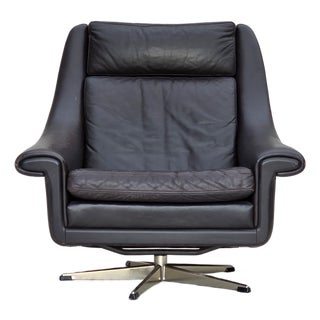 Danish Highback Swivel Armchair from Aage Christensen, 1960s For Sale