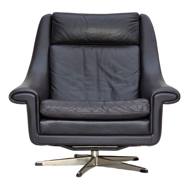Danish Highback Swivel Armchair from Aage Christensen, 1960s For Sale