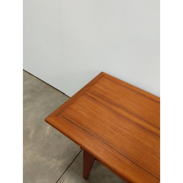 Wood Vintage Danish Modern Teak Coffee Table For Sale - Image 7 of 9