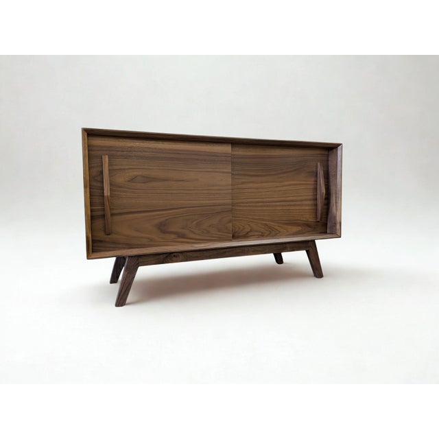 Mid-Century Modern Mid-Century Modern Walnut Credenza For Sale - Image 3 of 6