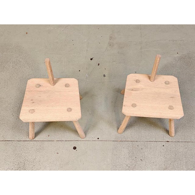 Rustic Rustic Farm Stools, 1960s, Set of 2 For Sale - Image 3 of 8