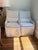 Linen Pair of Lee Industries Host Chairs (5205-01c) on Casters For Sale - Image 8 of 12