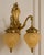 1980s French Louis XVI Gold Bronze Crystal Wall Lamps-Sconces-Pair For Sale - Image 10 of 17