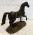 Metal Bronze Horse with Brown Patina on Base, 20th Century For Sale - Image 7 of 12