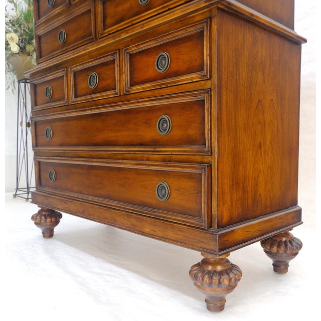 Baker 10 Drawer High Boy Chest Dresser Paper Lined Drawers MINT! For Sale - Image 6 of 18