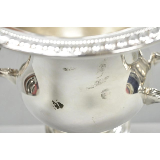 Vintage Sheridan Silver Plated Trophy Cup Urn Champagne Chiller Ice Bucket For Sale - Image 9 of 16