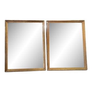 Pair of French Transitional Giltwood Mirrors For Sale