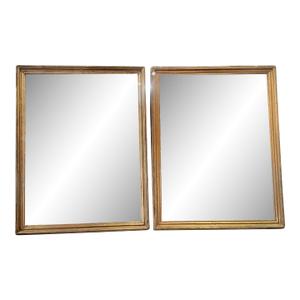 Pair of French Transitional Giltwood Mirrors