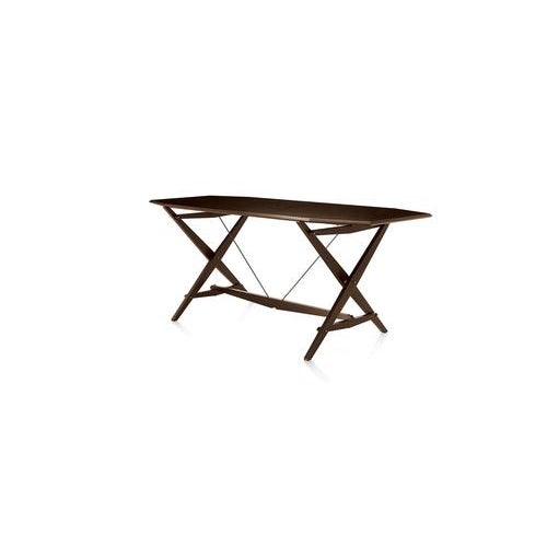 Wood Cavalletto Table in Black Stained Wood by Franco Albini for Cassina For Sale - Image 7 of 8