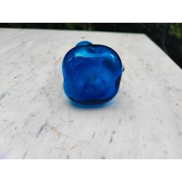 Vintage Blue Glass Vase, 1960s For Sale - Image 6 of 8
