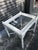 Contemporary Vintage White Square Thomasville Allegro Faux Bamboo Side Table For Sale - Image 3 of 7