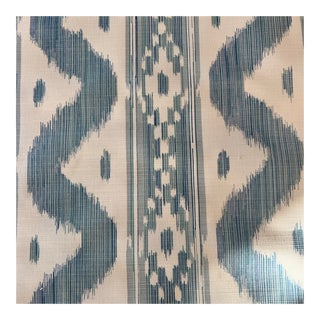 Quadrille Blue Bali Hair Linen Cotton Fabric- 1 Yard For Sale