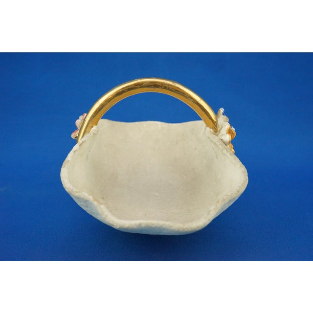 Art Deco Basket Vase in Majolicated Ceramic by Dante Baldelli, 1920s For Sale - Image 3 of 18