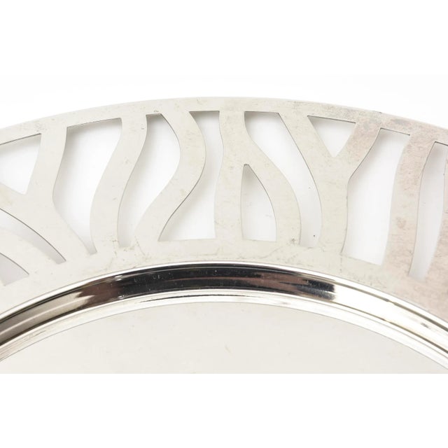 Modern Vintage Alessi Stainless Steel Serving Tray 1980's For Sale - Image 3 of 11