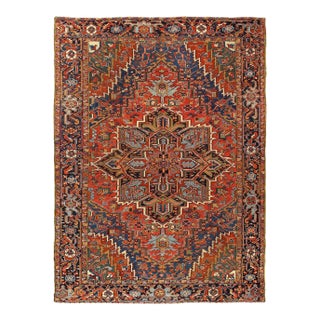 Pasargad DC Rust Antique Persian Heriz Serapi Rug For Sale