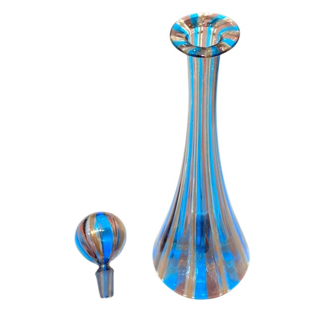 Mid 20th Century Italian Murano Art Glass Decanter Style After Gio Ponti Venini For Sale In San Francisco - Image 6 of 14