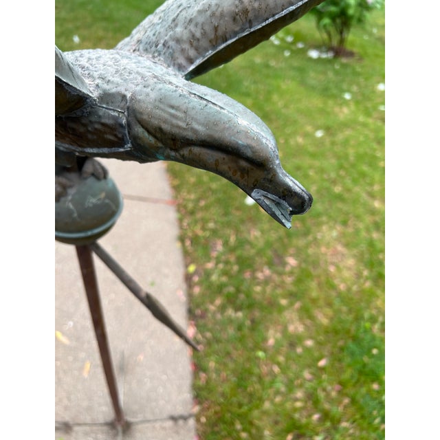 1960s Vintage Copper Eagle Weathervane For Sale - Image 5 of 12