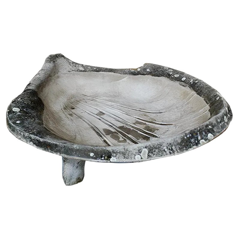 Large Mid-Century Composite Stone Clam Shell Planter, 1950s | Chairish