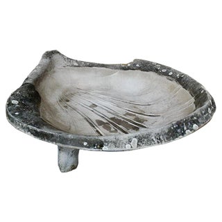 Large Mid-Century Composite Stone Clam Shell Planter, 1950s For Sale