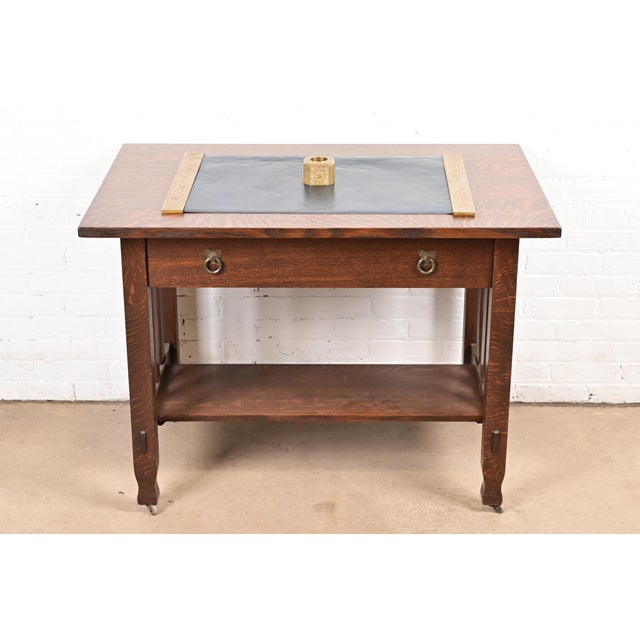 Bronze Tiffany Studios New York Zodiac Bronze Doré Pen Brush Holder For Sale - Image 8 of 9