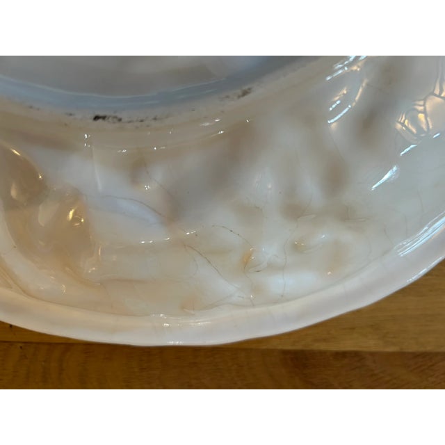 Late 20th Century 17” Majolica Basketweave Bowl With Handpainted Fruit Made in Italy For Sale - Image 10 of 12