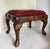 Wood Antique English Needlepoint Footstool With Carved Queen Anne Style Legs For Sale - Image 7 of 11