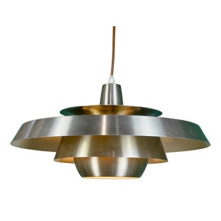 Danish Lamp in Gold Metal, 1960s For Sale