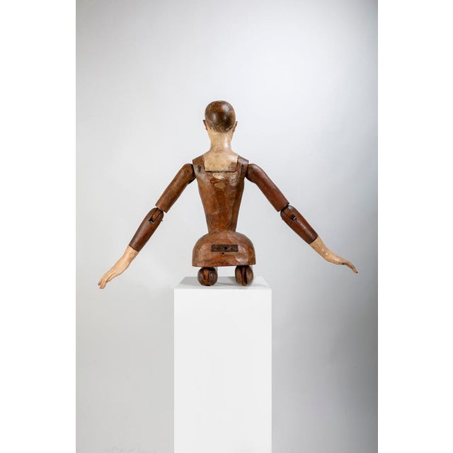 Italiano Ignoto, Jointed Painter's Mannequin, 1790, Wood with Glass Details For Sale - Image 3 of 10