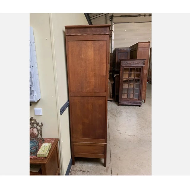 1920s Antique Oak Wardrobe, 1925 For Sale - Image 5 of 10