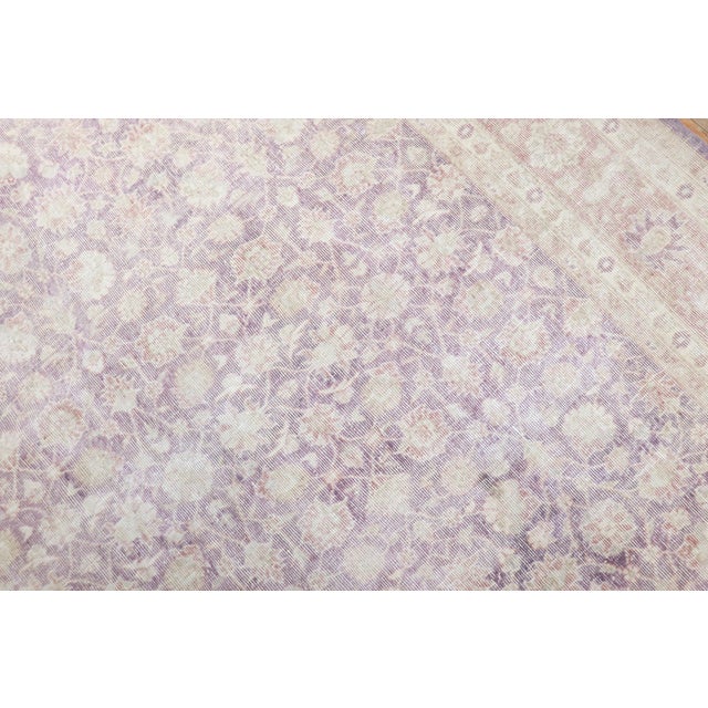 Vintage Zabihi Collection Turkish Anatolian Lavender Rug For Sale - Image 9 of 9