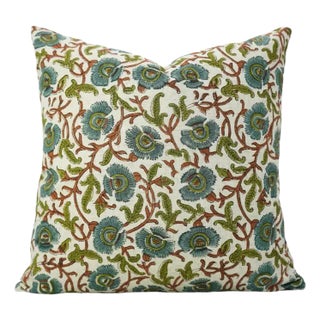 Fabdivine Handmade Block Printed Cushion Cover 14x36 Inch Cotton Linen- Vasundhra For Sale