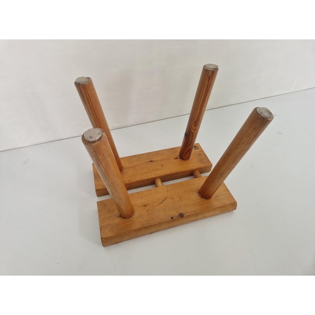 Mid-Century Finnish Pine Wooden Sauna Stool, 1960s For Sale - Image 6 of 9