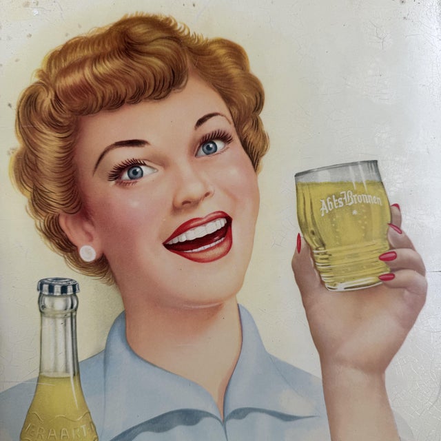 Metal ABTS Orana Advertising Sign, Belgium, 1953 For Sale - Image 4 of 7