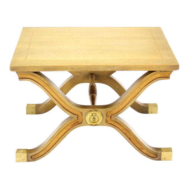 20th Century Hollywood Regency X-Base Side Table or Stool For Sale
