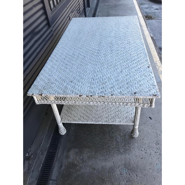 Antique Bar Harbor Style Wicker Table Chairish